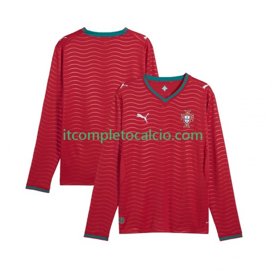 Maglia Portogallo Divisa Home Mondiali 2026 Manica Lunga ,Uomo