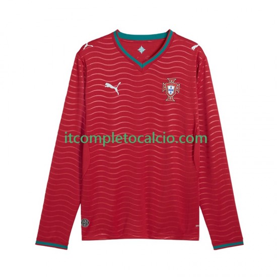 Maglia Portogallo Divisa Home Mondiali 2026 Manica Lunga ,Uomo