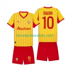 Maglia RC Lens Florian Thauvin 10 Divisa Home 2025-2026 Manica Corta ,Bambino