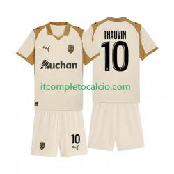 Maglia RC Lens Florian Thauvin 10 Terza Divisa 2025-2026 Manica Corta ,Bambino
