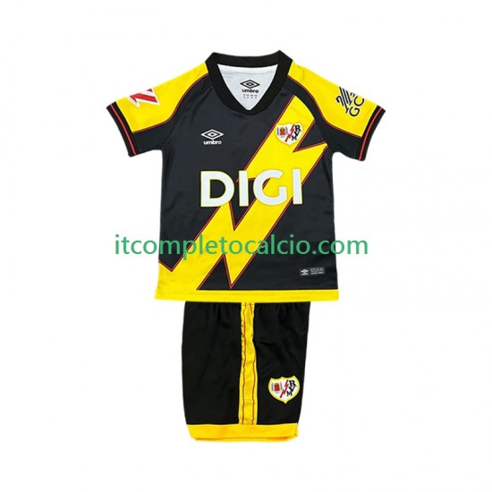 Maglia Rayo Vallecano Terza Divisa 2025-2026 Manica Corta ,Bambino