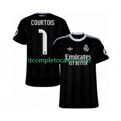 Maglia Real Madrid Thibaut Courtois 1 Portiere Terza Divisa 2025-2026 Manica Corta ,Uomo
