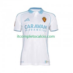 Maglia Real Zaragoza Divisa Home 2025-2026 Manica Corta ,Uomo