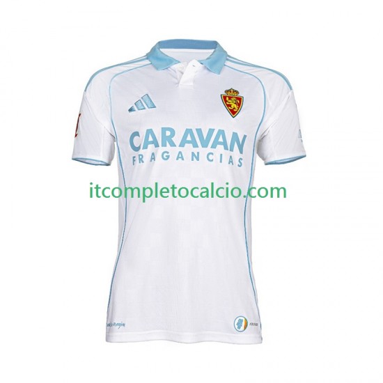 Maglia Real Zaragoza Divisa Home 2025-2026 Manica Corta ,Uomo