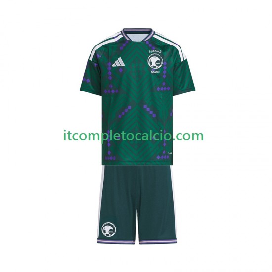 Maglia Arabia Saudita Divisa Home Mondiali 2026 Manica Corta ,Bambino