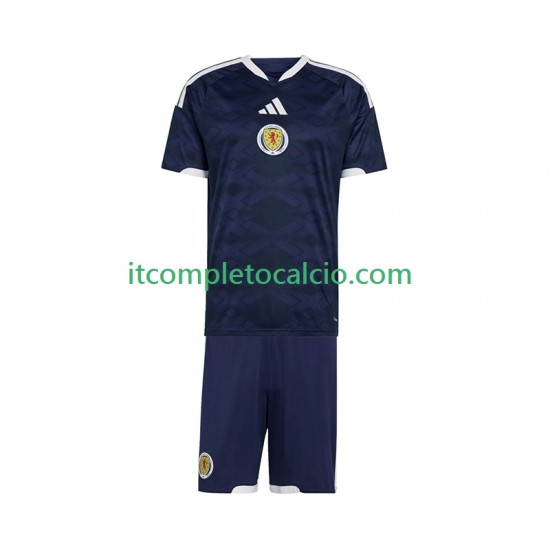 Maglia Scozia Divisa Home 2026 Manica Corta ,Bambino