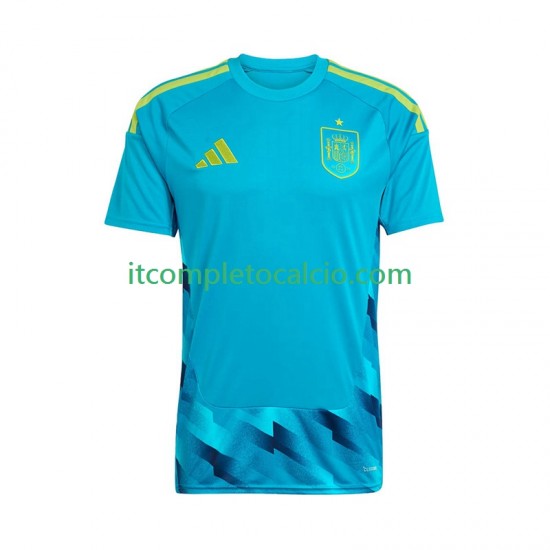 Maglia Spagna Portiere Divisa Home Mondiali 2026 Manica Corta ,Uomo