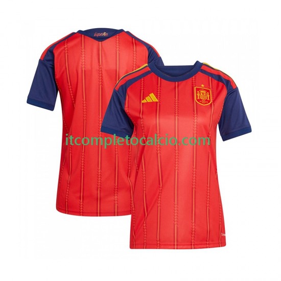 Maglia Spagna Divisa Home Mondiali 2026 Manica Corta ,Donne