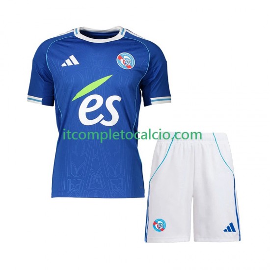 Maglia Strasbourg Divisa Home 2025-2026 Manica Corta ,Bambino