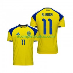 Maglia Svezia Anthony Elanga 11 Divisa Home 2026 Manica Corta ,Uomo