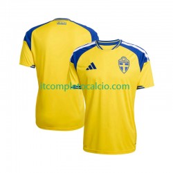 Maglia Svezia Divisa Home 2026 Manica Corta ,Uomo