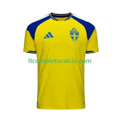 Maglia Svezia Divisa Home 2026 Manica Corta ,Uomo