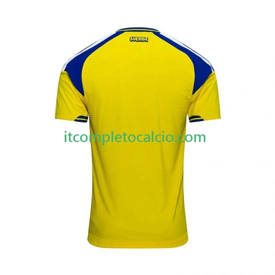 Maglia Svezia Divisa Home 2026 Manica Corta ,Uomo