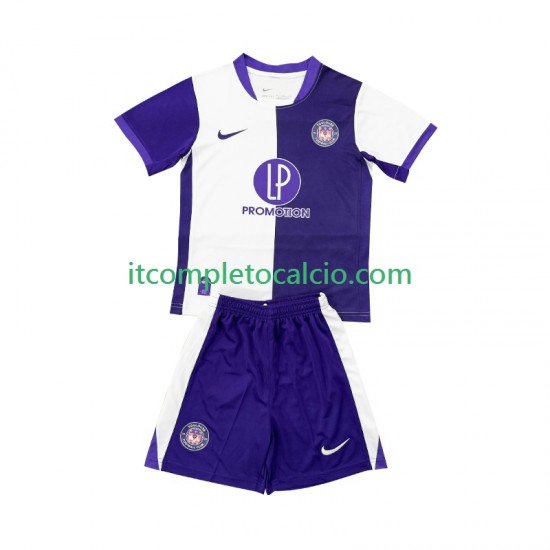 Maglia Toulouse Divisa Home 2025-2026 Manica Corta ,Bambino