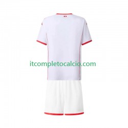 Maglia Tunisia Divisa Away 2025 Manica Corta ,Bambino