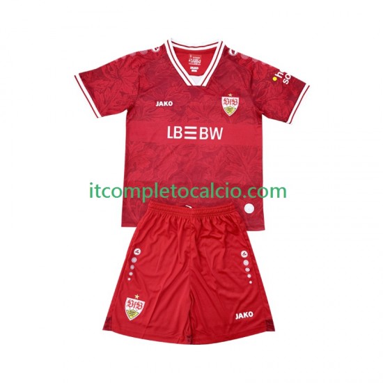 Maglia VfB Stuttgart Divisa Away 2025-2026 Manica Corta ,Bambino