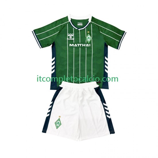 Maglia Werder Bremen Divisa Home 2025-2026 Manica Corta ,Bambino