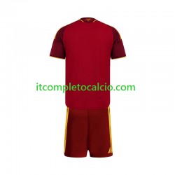 Maglia AS Roma Divisa Home 2026-2027 Manica Corta ,Bambino