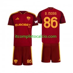 Maglia AS Roma Rodrigo Mora 86 Divisa Home 2026-2027 Manica Corta ,Bambino Maglia AS Roma Rodrigo Mora 86 Divisa Home 2026-2027 Manica Corta ,Bambino