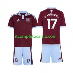 Maglia Aston Villa Alejandro Garnacho 17 Divisa Home 2026-2027 Manica Corta ,Bambino Maglia Aston Villa Alejandro Garnacho 17 Divisa Home 2026-2027 Manica Corta ,Bambino