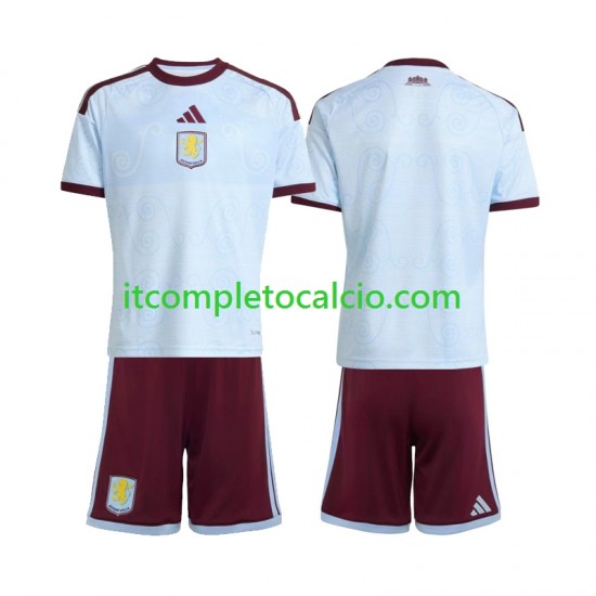 Maglia Aston Villa Terza Divisa 2026-2027 Manica Corta ,Bambino