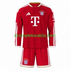 Maglia FC Bayern München Divisa Home 2026-2027 Manica Lunga ,Bambino