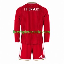 Maglia FC Bayern München Divisa Home 2026-2027 Manica Lunga ,Bambino