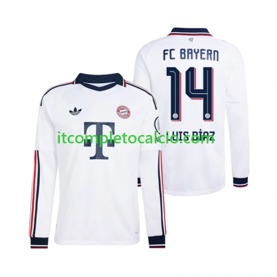 Maglia FC Bayern München Luis Diaz 14 Divisa Away 2026-2027 Manica Lunga ,Uomo Maglia FC Bayern München Luis Diaz 14 Divisa Away 2026-2027 Manica Lunga ,Uomo