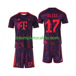 Maglia FC Bayern München Michael Olise 17 Terza Divisa 2026-2027 Manica Corta ,Bambino