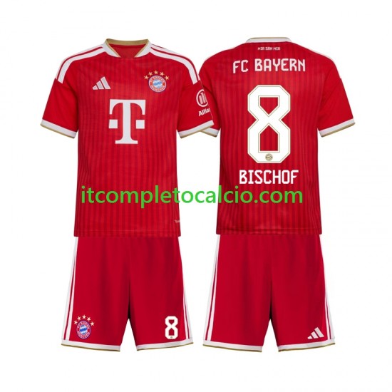 Maglia FC Bayern München Tom Bischof 8 Divisa Home 2026-2027 Manica Corta ,Bambino