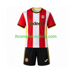 Maglia Brentford Divisa Home 2026-2027 Manica Corta ,Bambino