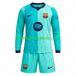 Maglia FC Barcelona Terza Divisa 2026-2027 Manica Lunga ,Bambino