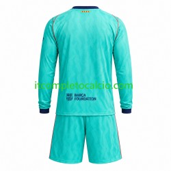 Maglia FC Barcelona Terza Divisa 2026-2027 Manica Lunga ,Bambino