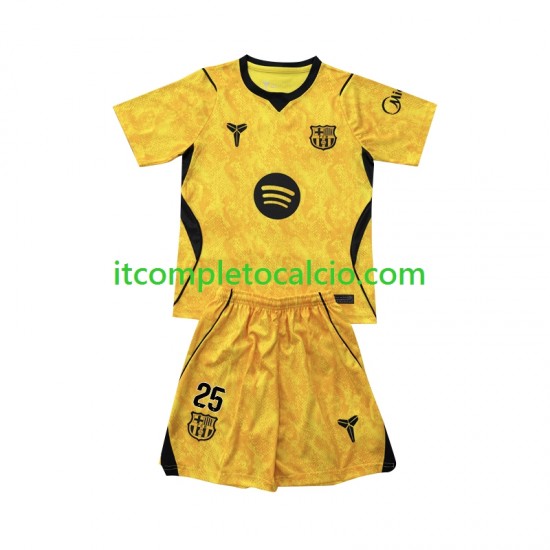 Maglia FC Barcelona Dominik Livakovic 25 Portiere Quarto Divisa 2026-2027 Manica Corta ,Bambino