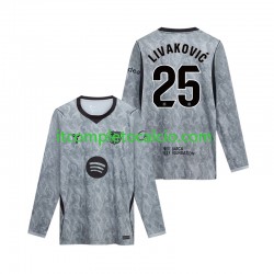 Maglia FC Barcelona Dominik Livakovic 25 Portiere Divisa Away 2026-2027 Manica Lunga ,Uomo Maglia FC Barcelona Dominik Livakovic 25 Portiere Divisa Away 2026-2027 Manica Lunga ,Uomo