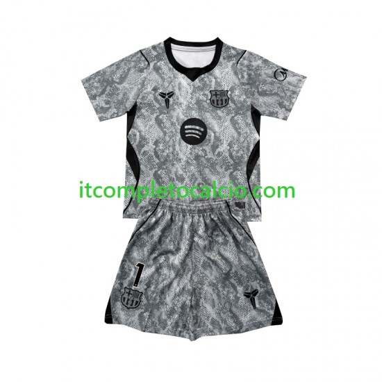 Maglia FC Barcelona Joan Garcia 1 Portiere Divisa Away 2026-2027 Manica Corta ,Bambino