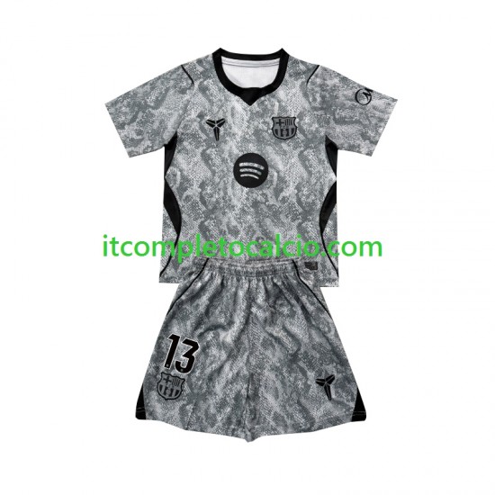 Maglia FC Barcelona Wojciech Szczesny 13 Portiere Divisa Away 2026-2027 Manica Corta ,Bambino