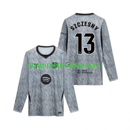 Maglia FC Barcelona Wojciech Szczesny 13 Portiere Divisa Away 2026-2027 Manica Lunga ,Uomo