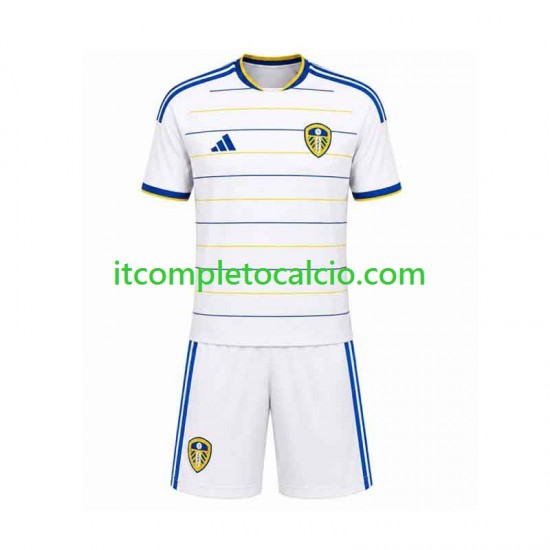 Maglia Leeds United Divisa Home 2026-2027 Manica Corta ,Bambino