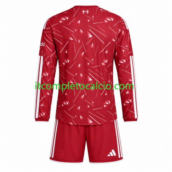 Maglia Liverpool Divisa Home 2026-2027 Manica Lunga ,Bambino