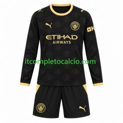 Maglia Manchester City Divisa Away 2026-2027 Manica Lunga ,Bambino
