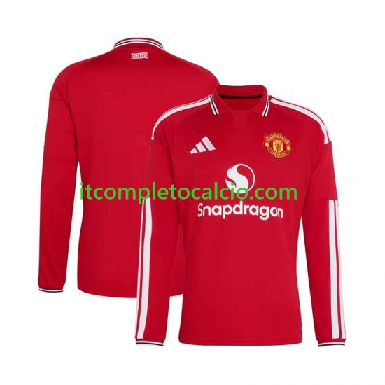 Maglia Manchester United Divisa Home 2026-2027 Manica Lunga ,Uomo