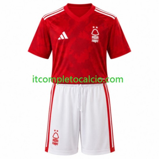 Maglia Nottingham Forest Divisa Home 2026-2027 Manica Corta ,Bambino