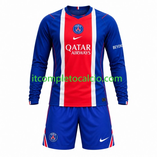 Maglia Paris Saint-Germain Divisa Home 2026-2027 Manica Lunga ,Bambino
