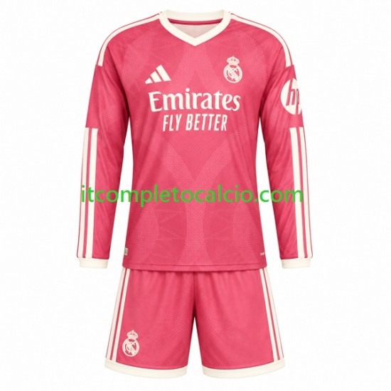 Maglia Real Madrid Terza Divisa 2026-2027 Manica Lunga ,Bambino
