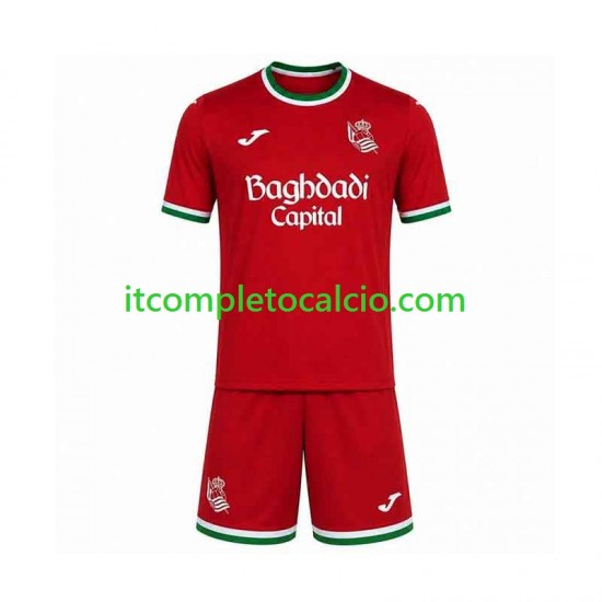 Maglia Real Sociedad Terza Divisa 2026-2027 Manica Corta ,Bambino