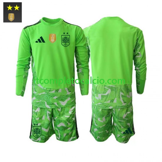 Maglia Spagna Portiere Terza Divisa 2026-2027 Manica Lunga ,Bambino