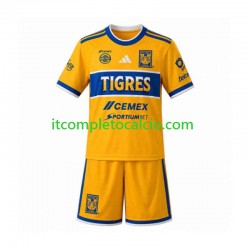 Maglia Tigres UANL Divisa Home 2026-2027 Manica Corta ,Bambino