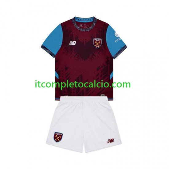 Maglia West Ham United Divisa Home 2026-2027 Manica Corta ,Bambino