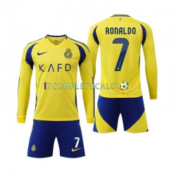 Maglia Al-Nassr Cristiano Ronaldo 7 Divisa Home 2024-2025 Manica Lunga ,Bambino